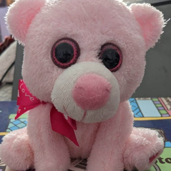 Pink Small Valentines Day Bear - Picture 1 of 1